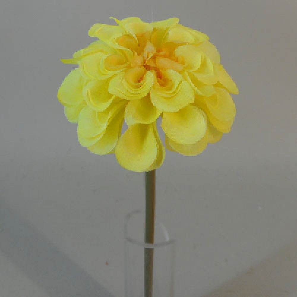 Mini Artificial Dahlias Yellow 24cm Artificial Flowers